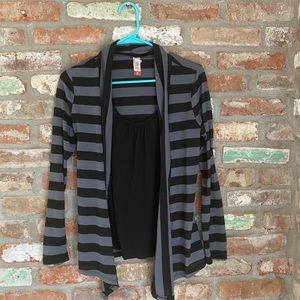 Tee with attached camisole